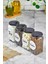 4'lü 850 ml Tuz & Çay & Şeker & Kahve Kavanozu Etiketli Saklama Kabı 1