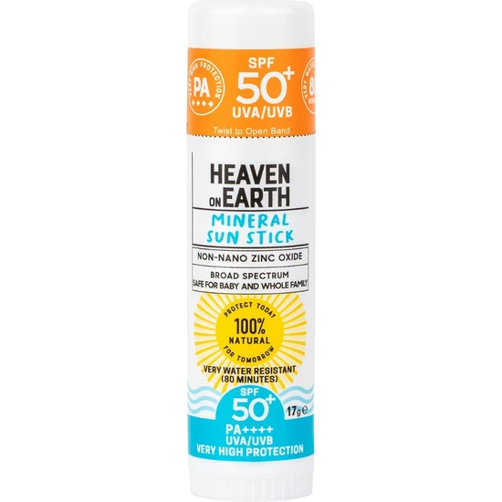 Heaven On Earth Suya Dayanıklı Mineral Güneş Koruyucu Stick SPF50+ / Pa++++ 17GR