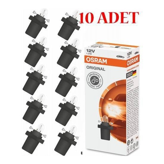 Osram 2721MF 12V 1,2W Siyah Soketli Dipsiz Gösterge Ampül 10 Fiyatı