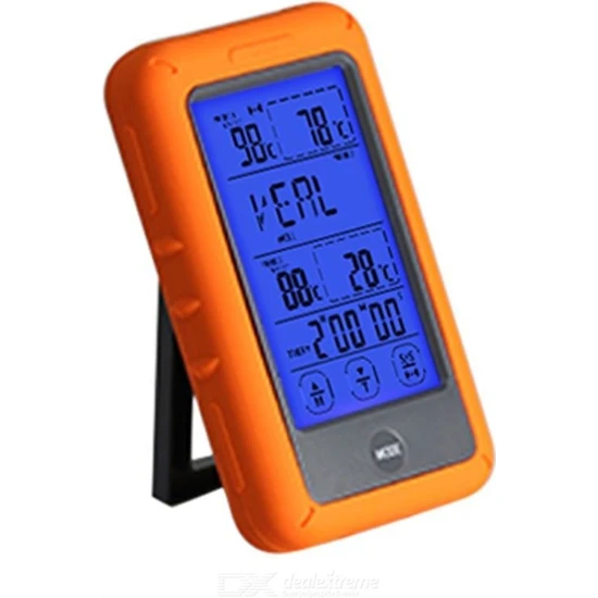 Kuheshope Barbekü Araçları Için Çift Gıda Sıcaklık Probu ile TS-TP20 Kablosuz Dokunmatik Ekran Dijital Termometre (Yurt Dışından)