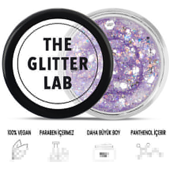 The Glitter Lab - Jel Formlu Parlak Glitter - Orange Lilac ~10 gr