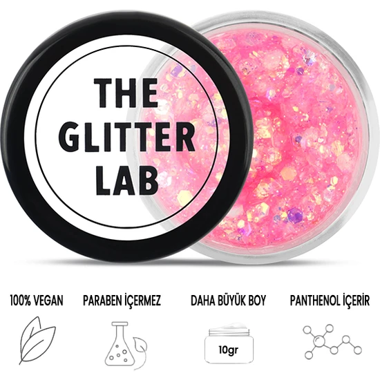 The Glitter Lab - Pink-A-Boo -  Karanlıkta Parlayan Glow Dark Glitter  ~10gr