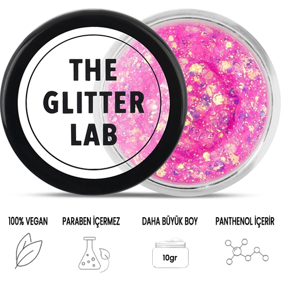 The Glitter Lab - Holy Pink - Parlak Jel Formlu Glitter ~10 gr