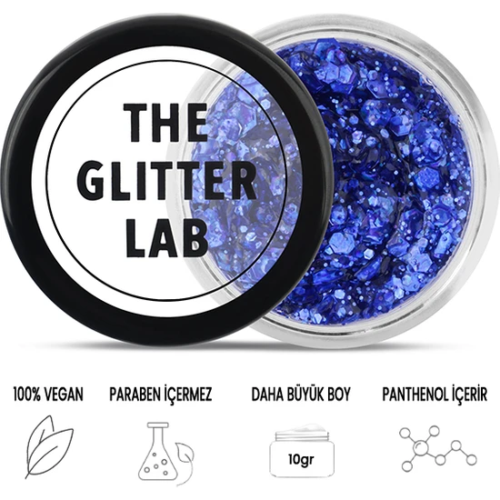 The Glitter Lab - Jel Formlu Parlak Glitter - Midnight Blue ~10 gr