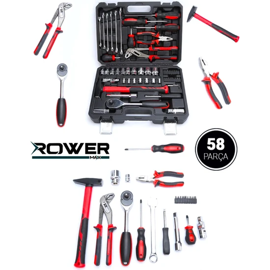 Rowermax 58 Parça Lokma Anahtar Takımı 1- 4 ve 1- 2 El Aletleri Seti