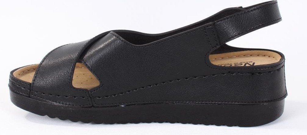 Dagoster DZA37-3031 Siyah Günlük Ortopedik Kadın Sandalet görsel 3