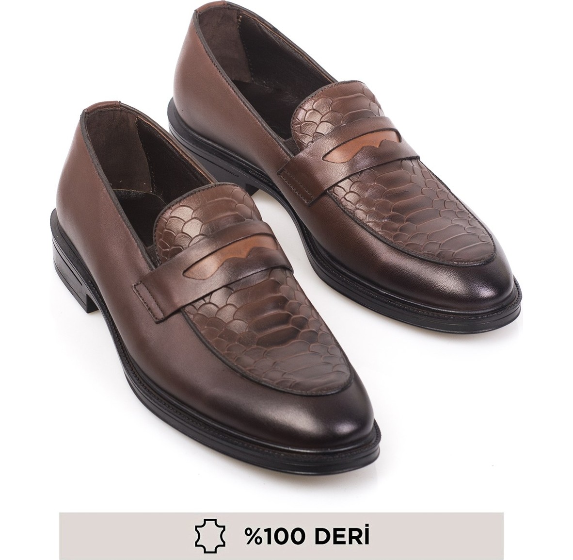Maximoda Hakiki Deri Klasik Bagcıksız Iç Dış Deri Erkek Ayakkabı görsel 2
