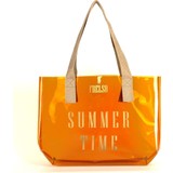 Frelso Şeffaf Plaj Çantası Baskılı Kadın Beach Bag