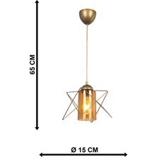 Begüsa Modes Eskitme Metal Tekli Aydınlatma Avize 70 cm Ekru Renkli Şık Tasarım