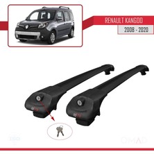 Omad Renault Kangoo 2008-2020 Arası ile Uyumlu Ace-1 Ara Atkı Tavan Barı Siyah