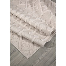 Silva Beyaz Halı Yıkanabilir Halı Balkon Halısı Oturma Odası Koridor Yatak Odası Halısı 58388A