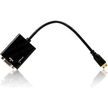 Dark Dk Hd Ahdmınıxvga Mini HDMI To VGA ve Ses Aktif Dijital-Analog Dönüştürücü