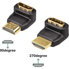 Alfais 4519 HDMI Dirsek Çevirici Dönüştürücü L Adaptörü