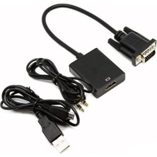 Alfais AL-4674 VGA To HDMI Çevirici Dönüştürücü Adaptör Kablosu