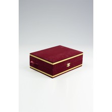 Refsan Kadife Kutu Bordo - 2li Fincan Için