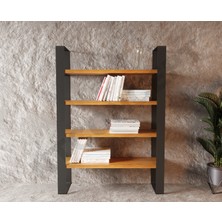 Ntconcept Nia Masif Ağaç Kitaplık-Vitrin(En 200CM)