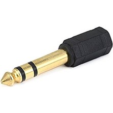 Keepro Aux Amfi Giriş Çevirici Stereo Amfi Giriş Çevirici 3.5 mm Dişi 6.35 mm Erkek Çevirici Kulaklık Jack Piyano Çevirici