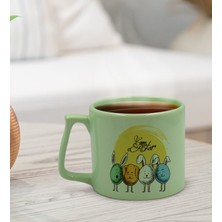 Bk Gift Happy Easter Tasarımlı Pastel Yeşil Middle Kupa Bardak