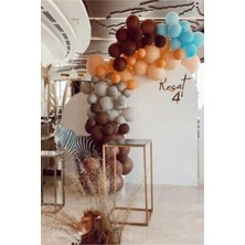 Eğlence Marketi Safari Temalı Soft Renkler Zincir Balon 5 M