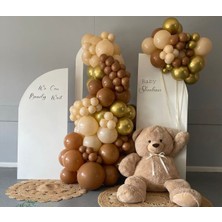 Eğlence Marketi Krom Gold Karamel ve Sütlü Kahve Balon Zinciri 100 Adet
