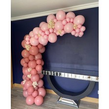 Eğlence Marketi Makaron Pembe ve Toz Pembe Balon Zinciri 100 Adet