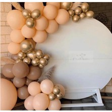 Eğlence Marketi Krom Gold Karamel Kahve Somon Renkte Balon Zincir