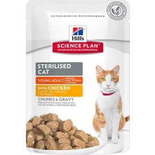 Hills Kısırlaştırılmış Tavuklu Kedi Pouch Konserve 85 gr