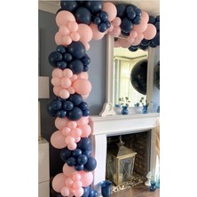 Eğlence Marketi Lacivert Makaron Pembe Renk Balon Zinciri