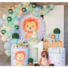 Eğlence Marketi Aslan Konsept Pastel Balon Zincir