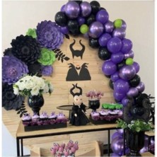 Eğlence Marketi Mor Lila Siyah Balon Zincir