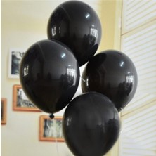 Eğlence Marketi 100 Adet Siyah Balon Siyah Konsept Balon Doğum Günü Parti Balon