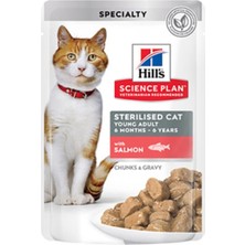 Hills Kısırlaştırılmış Somonlu Kedi Maması 85 gr