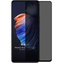 Microsonic Tecno Camon 18P Privacy 5d Gizlilik Filtreli Cam Ekran Koruyucu Siyah