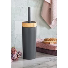 Flosoft Bambu Desenli Klozet Wc Fırçası Gri