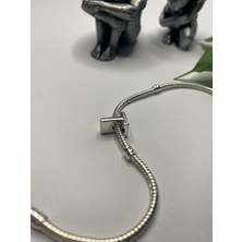 Ni Aksesuar Gümüş S925 Damgalı T Harfi Zirkon Taşlı Charm