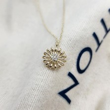 Fasek Gold Gümüş Kolye - Anturajlı Taşlı Enerji Kolyesi - Gümüş Enerji ve Şans Kolyesi - Minimal Gümüş Kolye
