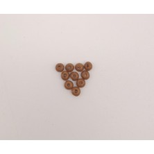 Angel Çanta Aksesuar 4mm 10 Adet Ahşap Yuvarlak Boncuk