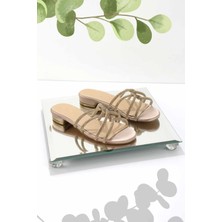 Bambi Kadın Terlik Mat Nude Saten Günlük Kullanım için Hafif ve Rahat Tasarım K04227049738