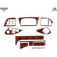 meriç cockpit design Meriç® Mercedes Tourismo Ön Torpido Kaplama Maun 10 Parça 2012-›