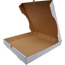 Yalova Ambalaj 50ADET Pizza Kutusu 33X33X4.5 (Cm) Beyaz