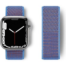 Tstore Apple Watch Uyumlu 45MM Hasırlı Cırtcırtlı Kordon