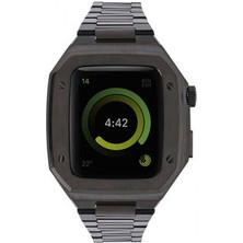 Tstore Apple Watch Uyumlu 44MM Metal Petek Kasalı Kordon