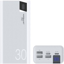 Tstore A19 Dijital Ekranlı Powerbank 30.000 mAh Hızlı Şarj