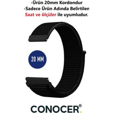Furenfa Huawei Watch 2 Uyumlu (20MM) Dokuma Yüksek Kalite Hasır Dokuma Kordon Kayış
