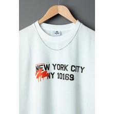 Wolters Outdoors Erkek Newyork  Oversize Baskılı Pamuklu Bisiklet Yaka Kısa Kollu T-Shirt