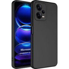 Microsonic Xiaomi Redmi Note 12 Pro Kılıf Groovy Soft Siyah