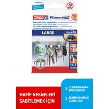 Tesa Powerstrips Büyük, Çift Taraflı Kendinden Yapışkanlı Şerit Bant, Çıkarılabilir