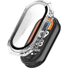 Apsuwa Xiaomi Mi Band 8 Kordon Kayış Strap Silikon + Ekran Koruyucu Kasa Şeffaf