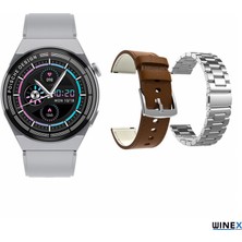 Winex 2024 Watch GT3 Max Android İos HarmonyOs Uyumlu Akıllı Saat Gümüş