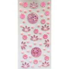 Giraffe Sticker Giraffe Açık Pembe Taş Sticker Yapışkanlı Işıltılı Parlak Saç Yüz Ve Tırnak İçin İncili Motif